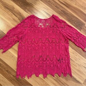 Elegant Pink Lace Women Top